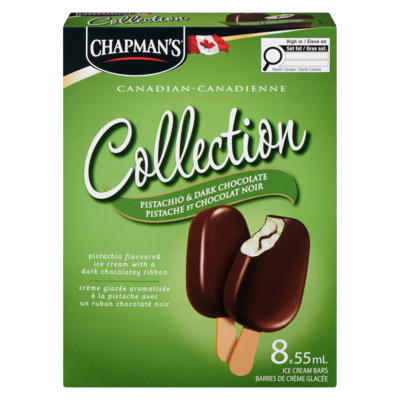 Chapmans Canadian Collection Pistachio & Dark Chocolate Ice Cream Bar 8x55.0 ml, $1.70/100ml