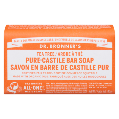 Dr Bronners Savon, théier 140 g, 6,06 $/100g