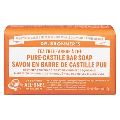 Dr Bronners Savon, théier 140 g, 6,42 $/100g