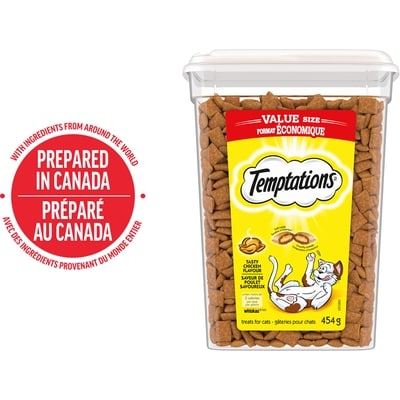 Temptations Gâteries pour chats adultes saveur de poulet savoureux 454 g, 1,87 $/100g