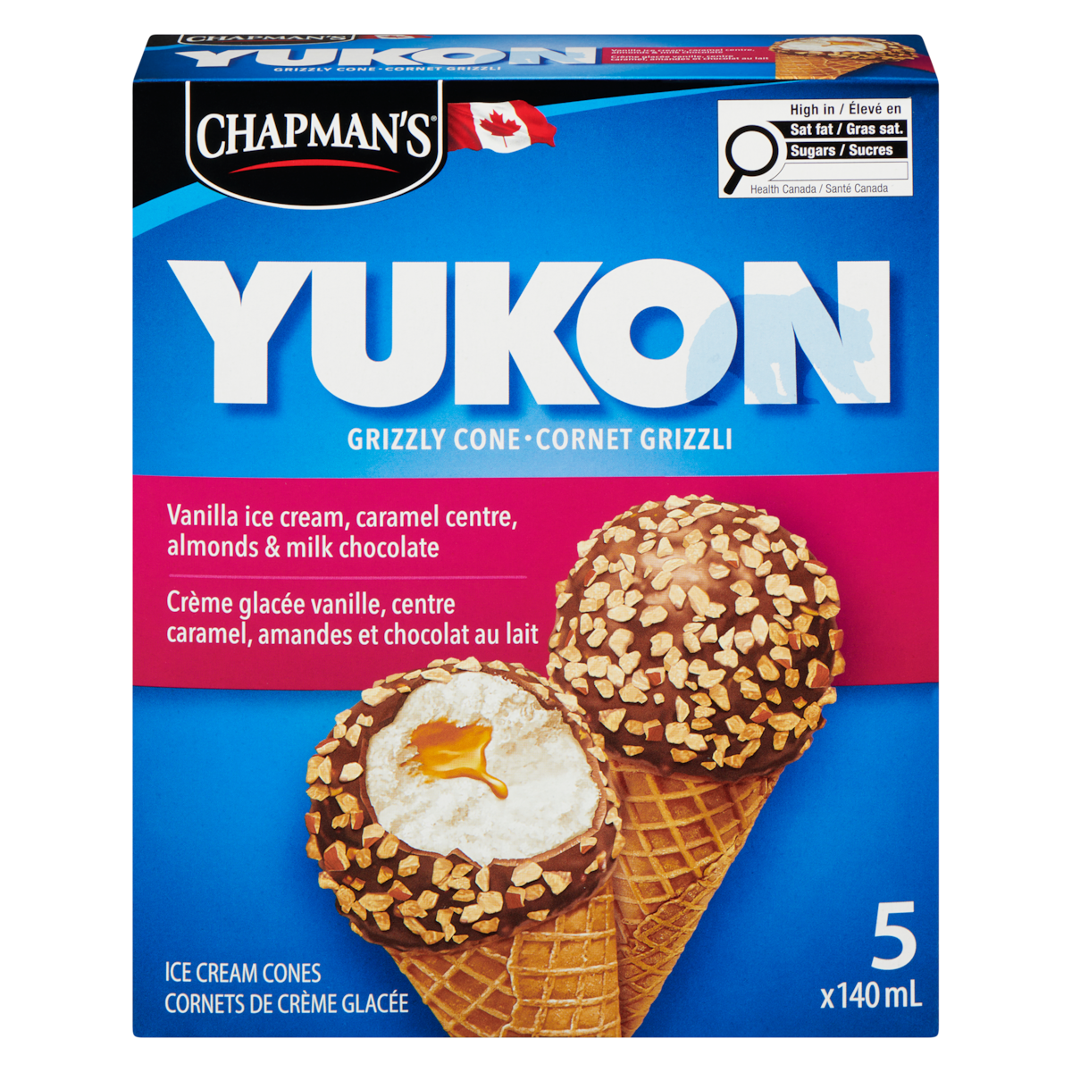 Chapman's Yukon Ice Cream Cones Vanilla And Peanut