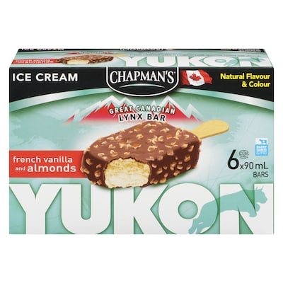 Chapmans Yukon Lynx Ice Cream Bar French Vanilla & Almond 6x90.0 ml, $0.93/100ml