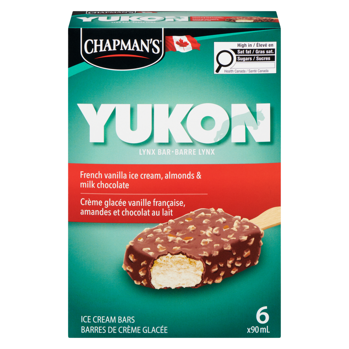 Chapman's Ice Cream Bars Yukon French Vanilla And Almonds