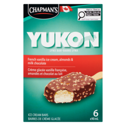 Chapmans Yukon Lynx Ice Cream Bar French Vanilla & Almond - 6x90.0