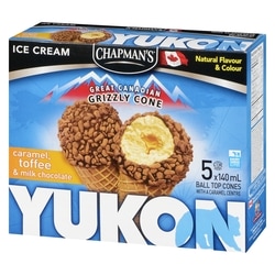 Chapmans Yukon Grizzly Ice Cream Cone Caramel, Toffee & Milk