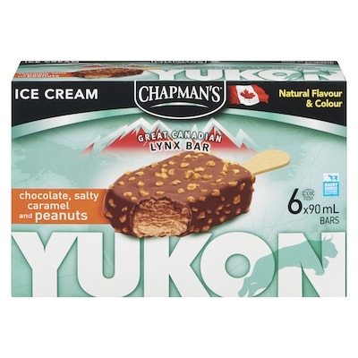 Chapmans Yukon Lynx Ice Cream Bar Chocolate, Salty Caramel & Peanuts 6x90.0 ml, $1.11/100ml