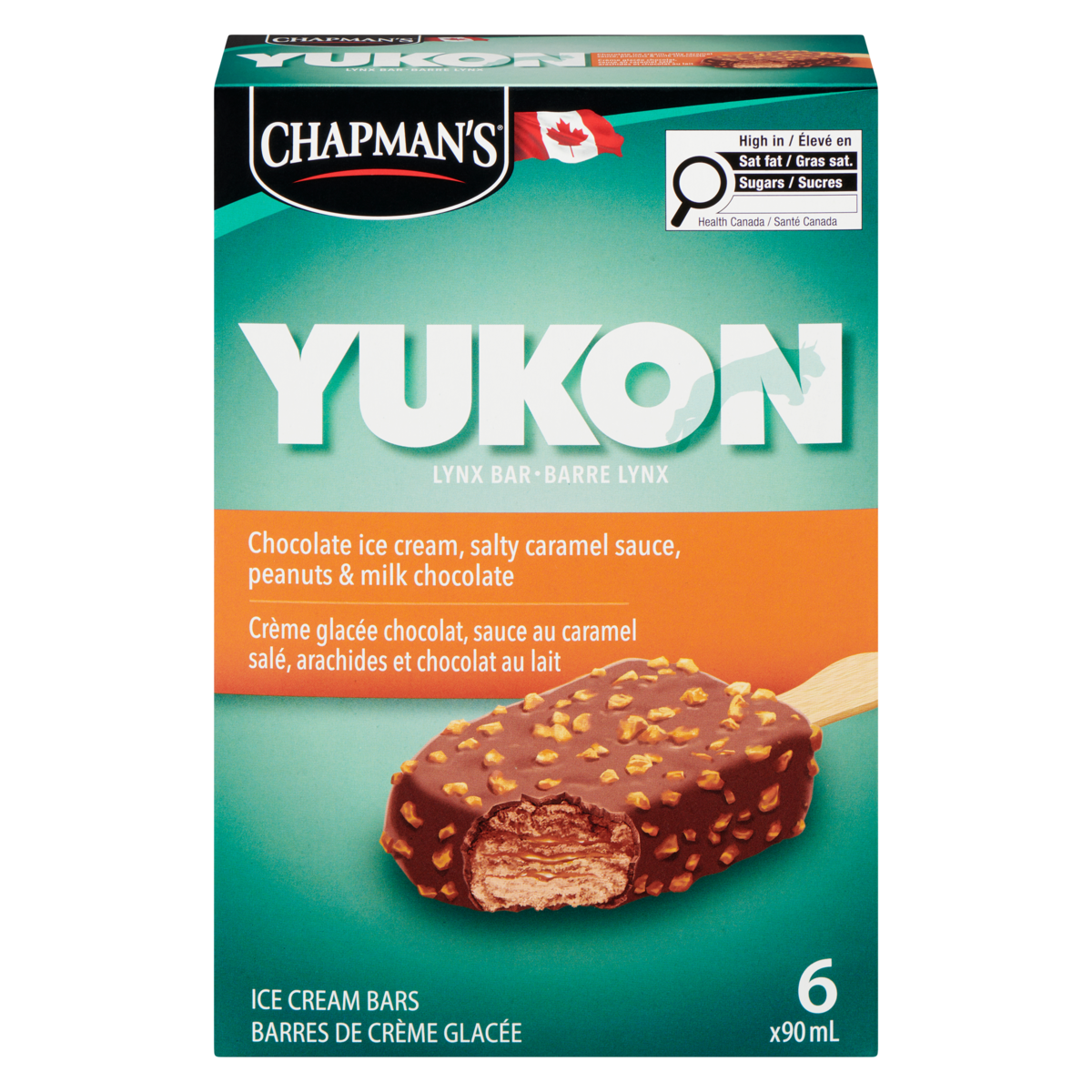 Chapman's Yukon Lynx Chocolate, Salty Caramel & Peanut Ice Cream Bar