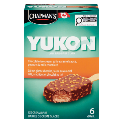 Chapmans Yukon Lynx Ice Cream Bar Chocolate, Salty Caramel & Peanuts 6x90.0 ml, $1.02/100ml