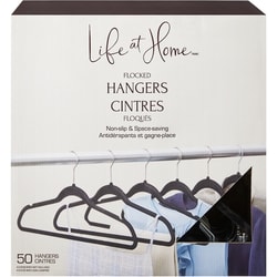 Life at Home Cintres antidérapants floqués paquet de 50 1 ea, 30,00 $/1ch