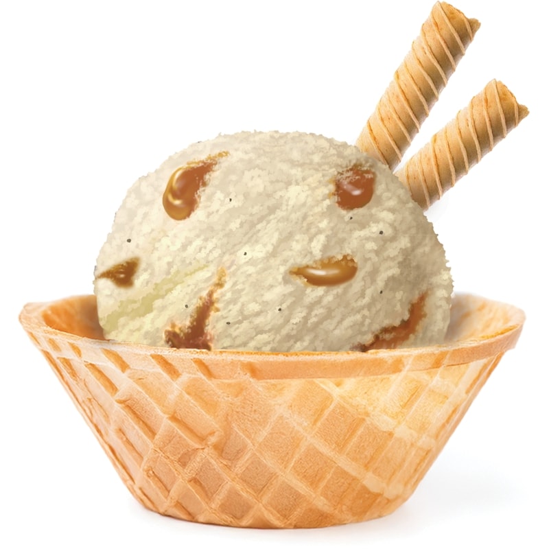 Frozen Yogurt Saucy Spots Salty Caramel & Vanilla Bean 