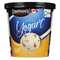Chapmans Frozen Yogurt Saucy Spots Salty Caramel & Vanilla Bean
