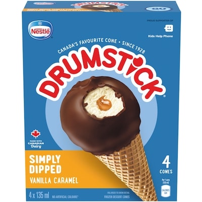 Nestlé Drumstick Simply Dipped Cones 4x135.0 ml, $1.02/100ml