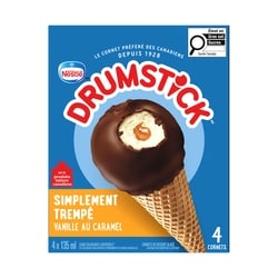 Nestlé Drumstick Cornets Simplement Trempé 4x135.0 ml, 1,02 $/100ml