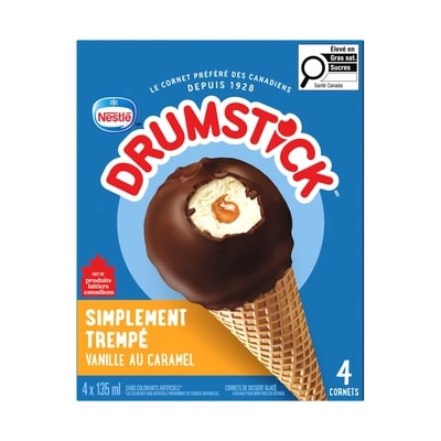 Nestlé Drumstick Cornets Simplement Trempé 4x135.0 ml, 0,74 $/100ml