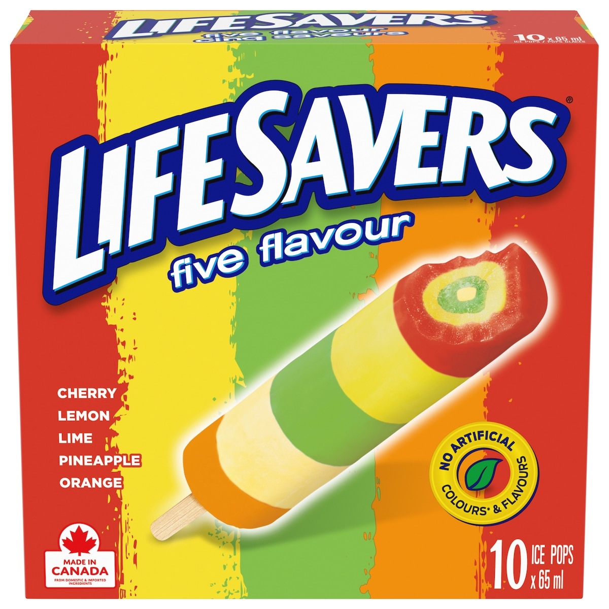Nestlé Five Flavour Ice Pops 10x65.0 ml, $1.31/100ml