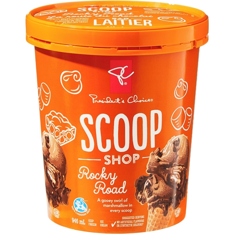 President's Choice Rocky Road Ice Cream - 946 ml | Real Canadian