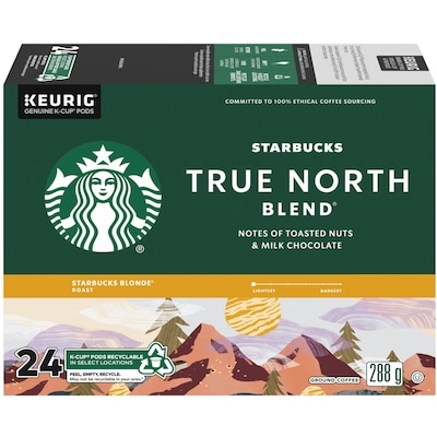 Starbucks Dosettes K-Cup de café moulu à torréfaction blonde mélange nordique 24 ea, 1,12 $/1ch