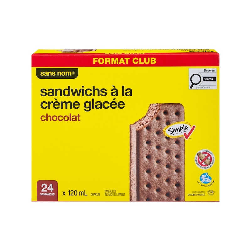 Chocolate Ice Cream Sandwiches Club Size