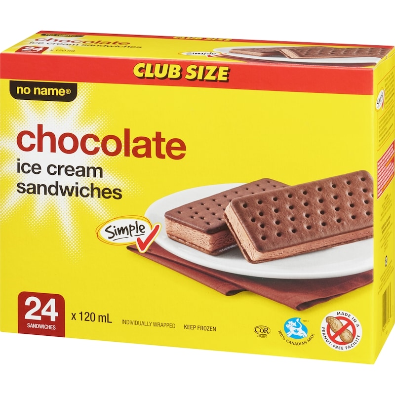 Chocolate Ice Cream Sandwiches Club Size