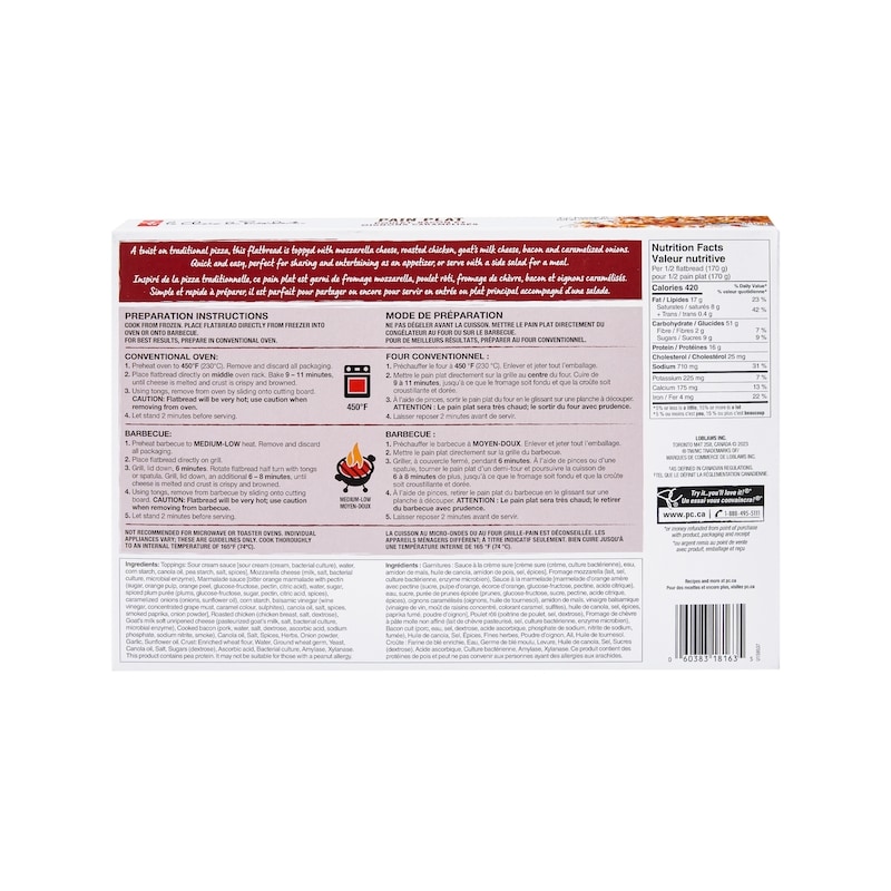 Chicken, Bacon, and Caramelized Onion Flatbread