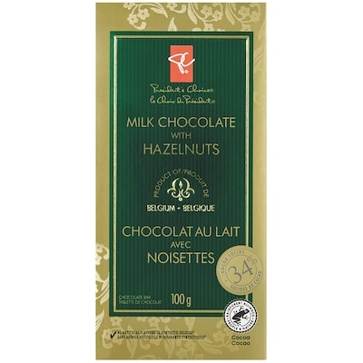 President's Choice Milk Chocolate with Hazelnuts 100 g, $4.29/100g