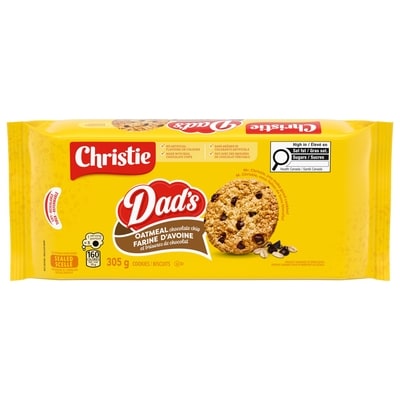 Christie Dads, Oatmeal Chocolate Chip Cookies 305 g, $1.80/100g