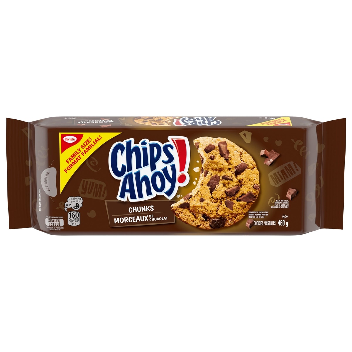 Christie Chips Ahoy! Chunks Chocolate Chip Cookies Family Size 460 g, $1.41/100g