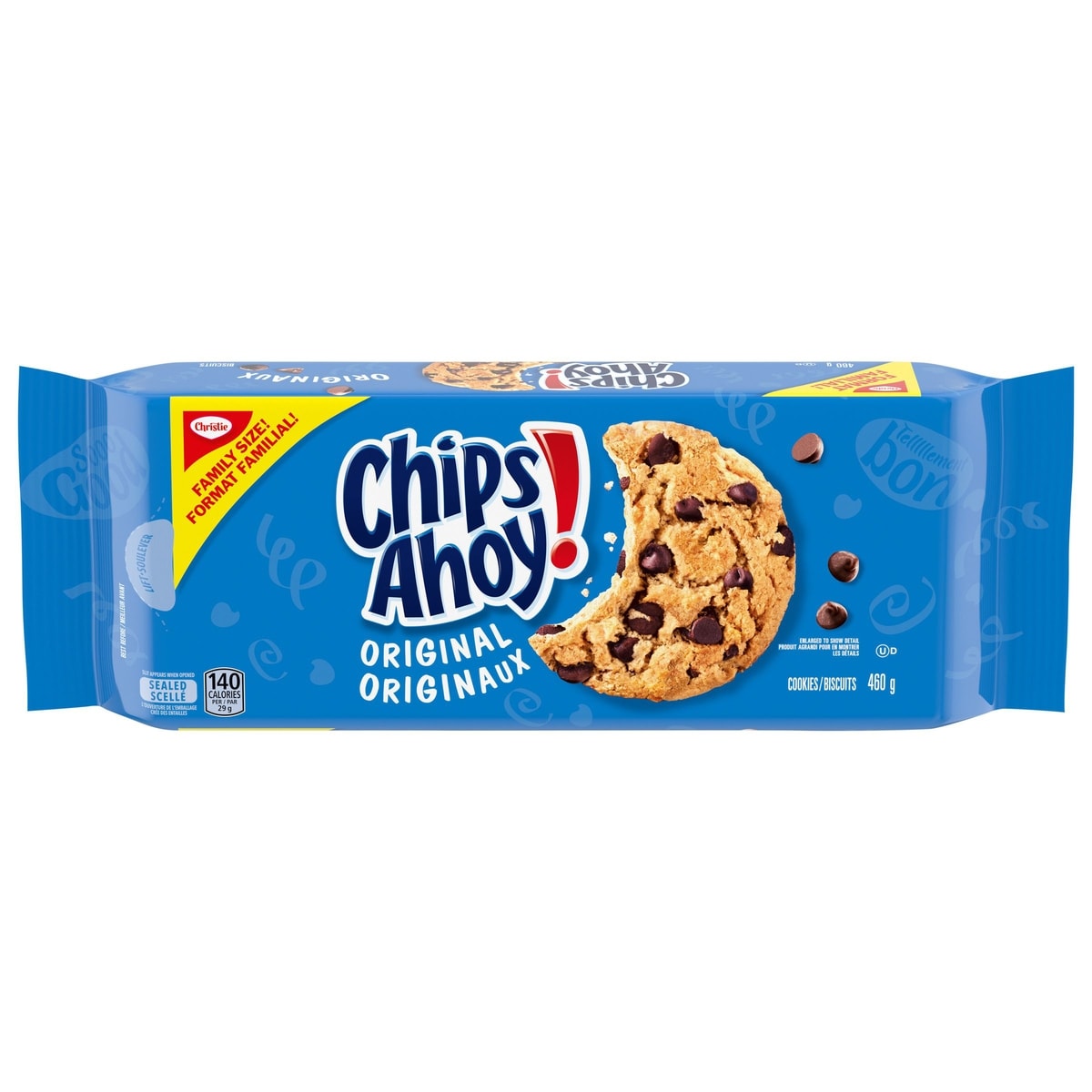 Christie Chips Ahoy! Original, Chocolate Chip Cookies, 1 resealable pack, family size 460 g, $1.20/100g