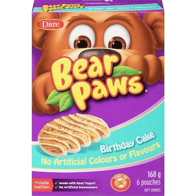 Dare Bear Paws Birthday Cake Cookies 168 g, $2.97/100g