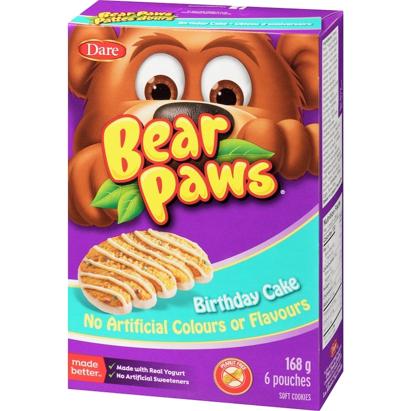 Bear Paws Birthday Cake Cookies