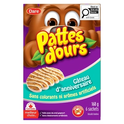 Dare Biscuits Pattes d’ours Gâteau d’anniversaire 168 g, 3,27 $/100g