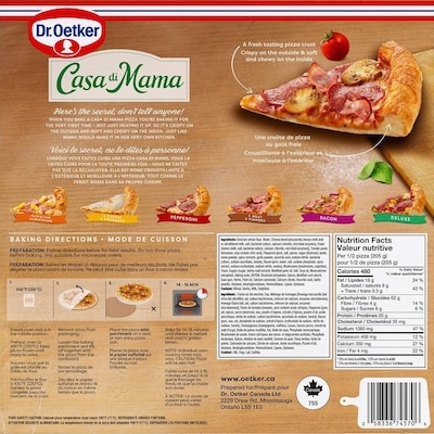 Casa di Mama Classic Canadian Pizza