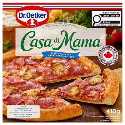 Dr. Oetker Casa Di Mama Pizza canadienne classique 410 g, 0,85 $/100g