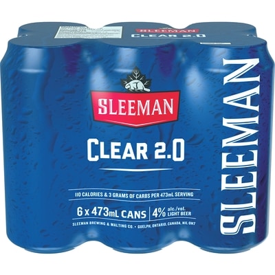 Sleeman Clear 2.0 Light Beer (ID required at pick-up) 6x473.0 ml, $3.67/100ml
