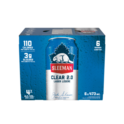 Sleemans Lager légère (Pièce d’identité requise au moment du ramassage) 6x473.0 ml, 3,67 $/100ml