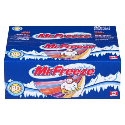 Mr Freeze Bâtons Glacés 80 x 1600 ml, 0,38 $/100ml