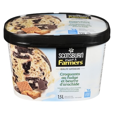 Scotsburn Crème glacée aux croquants au fondant et beurre d'arachidesScotsburn 1.5 l, 0,43 $/100ml