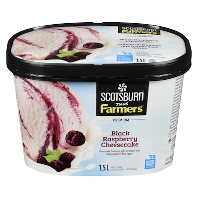 Scotsburn Premium Black Raspberry Cheesecake Ice Cream   1.5 l, $0.55/100ml