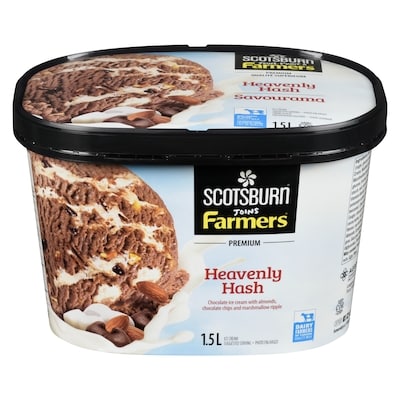 Scotsburn Premium Heavenly Hash Ice Cream    1.5 l, $0.55/100ml