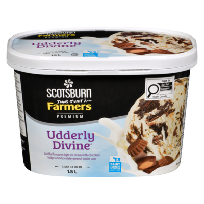 Scotsburn Premium Udderly Divine Ice Cream    1.5 l, $0.47/100ml