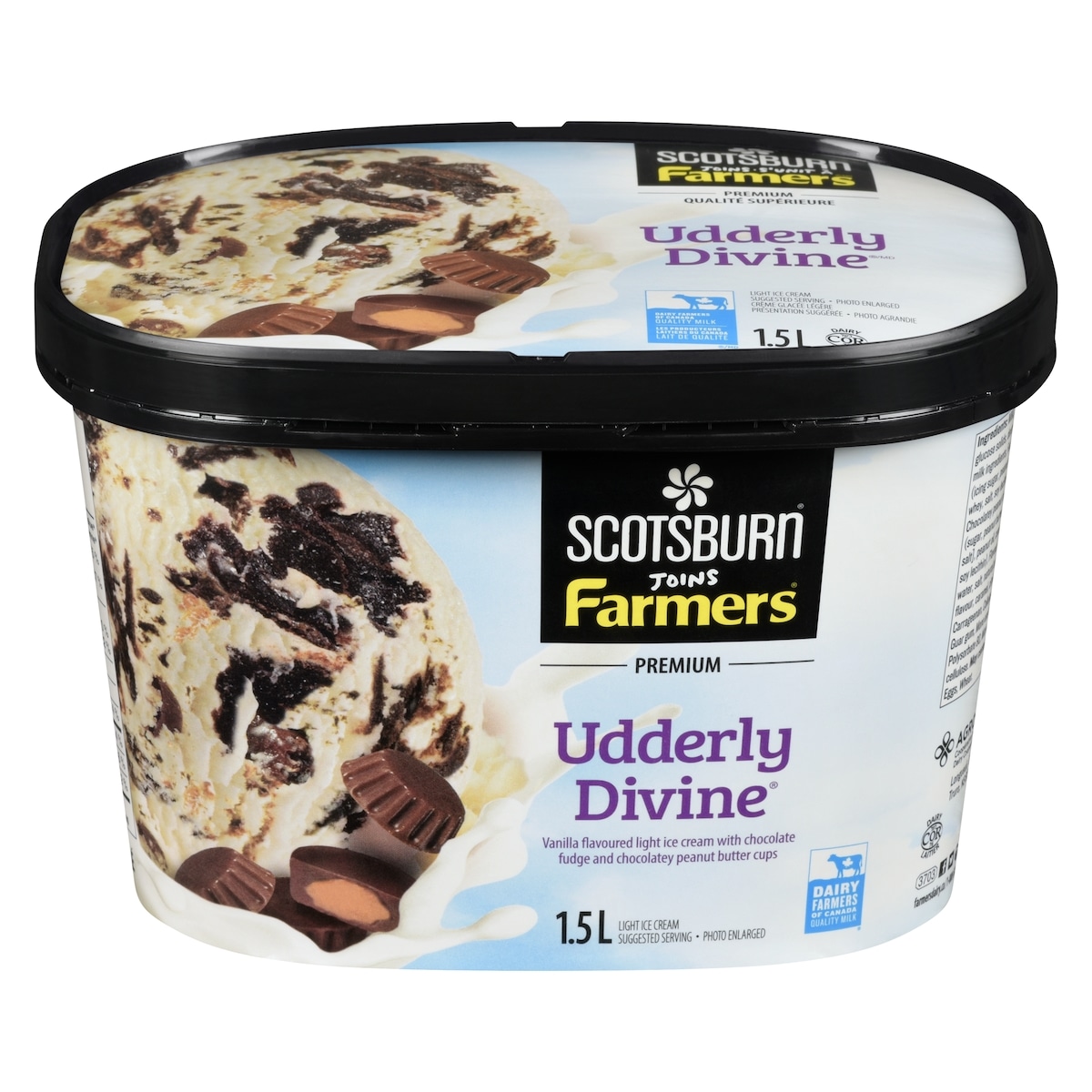 Scotsburn Premium Udderly Divine Ice Cream    1.5 l, $0.33/100ml