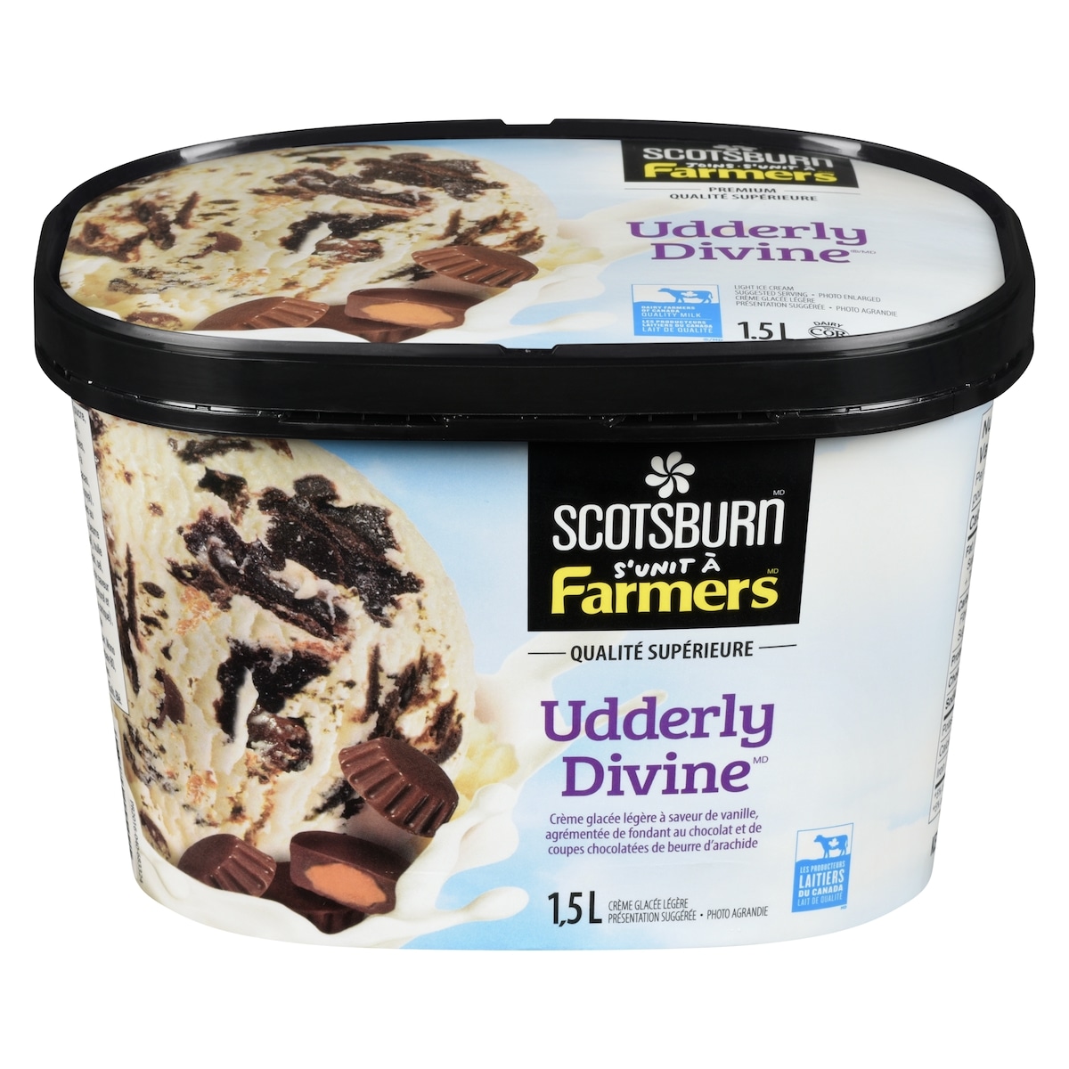 Scotsburn Crème glacée Udderly Divine Scotsburn 1.5 l, 0,33 $/100ml
