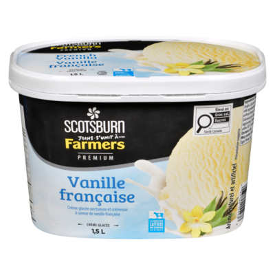Scotsburn Crème glacée à la vanille française Scotsburn 1.5 l, 0,47 $/100ml