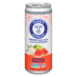 Thirsty Buddha Eau de noix de coco pétillante, melon d’eau 330 ml, 0,75 $/100ml