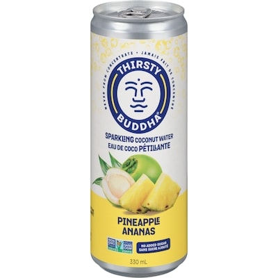 Thirsty Buddha Sparkling Coconut Water, Pineapple 330 ml, $0.69/100ml