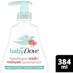 Baby Wash gently cleanses baby's skin Fragrance Free Moisture Hypoallergenic
