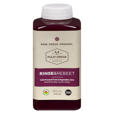 Pulp and Press Fruit & Vegetable Juice Rinse & Rebeet 355 ml, $1.97/100ml