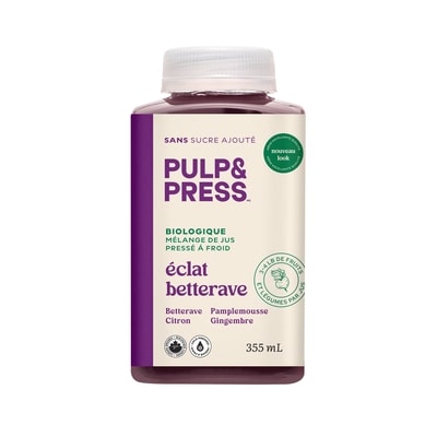 Pulp and Press Juice Co. Jus de Fruits & Légumes Pressés à Froid Belle Bette 355 ml, 2,05 $/100ml
