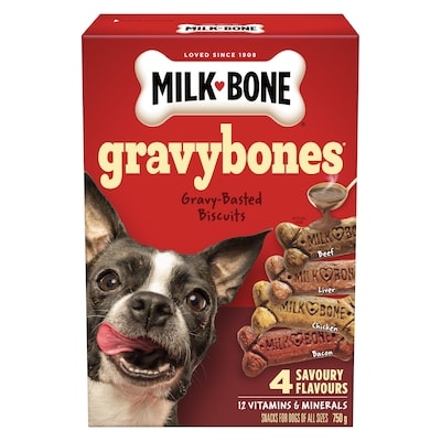 Milkbone GravyBones Meat & Chicken Flavour Dog Snacks 750 g, $0.67/100g