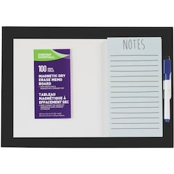 Magnetic Dry Erase memo Board with note pad & marker with eraser top, 100 she